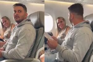 Vídeo: marido descobre gravidez de gêmeos da mulher por piloto em voo