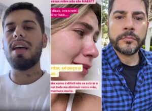 Zé Felipe xinga Evaristo Costa após críticas à Virgínia, que chora: ‘Estou mal’