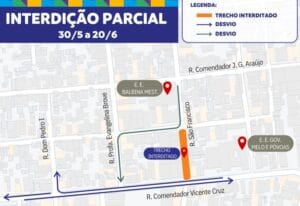 Ruas das zonas Oeste e Norte de Manaus serão interditadas para obras de implantação de rede de água e esgoto