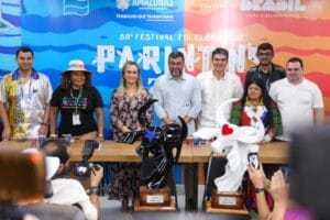 Ao lado de ministros, Wilson Lima afirma que trabalha para ampliar alcance do Festival de Parintins