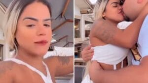 Influenciadora grávida polemiza ao gostar de levar soco na costela durante o beijo: ‘Só é bom assim’