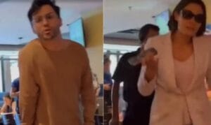 Michelle Bolsonaro é provocada e maquiador Agustin Fernandez joga copo em mulher: ‘Bicha feia do cão’