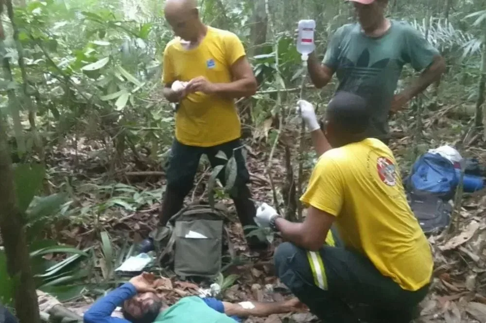 Lavrador amazonense passa quatro dias na floresta após ser atacado por uma serpente Foto: Divulgação/Ibama