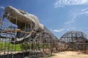 Etapa temática amazônica terá o maior cenário com cobra de 30 metros, no Parque Amazonino Mendes