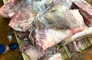 Fiscalização apreende 1,6 tonelada de carne imprópria para consumo em supermercado de Manaus