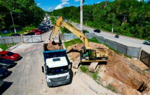 Inicia em Manaus perfuração das estacas que vão sustentar novo viaduto entre a Torres e Efigênio Salles