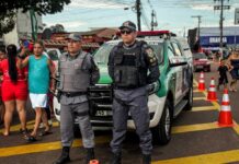 Parintins 2024: Polícia Militar intensifica patrulhamento a pé e motorizado na Ilha Tupinambarana