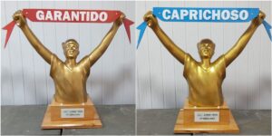 Vai ser do Garantido ou do Caprichoso? Troféu de campeão tem como tema o amor e orgulho da cultura parintinense