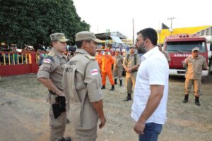 Em Humaitá, Wilson Lima vistoria local para a construção de novo posto do Corpo de Bombeiros