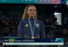 Rebeca é ouro no solo e vira maior medalhista olímpica do Brasil