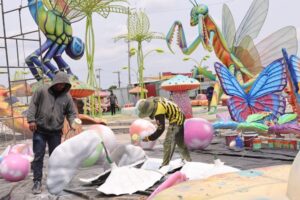 Na fase final da pintura das esculturas, obras avançam na segunda etapa do parque Gigantes da Floresta