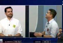 debate eleitoral realizado nesta segunda-feira,14 de outubro de 2024, na TV Band Manaus Reprodução: Youtube