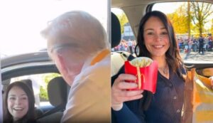 Brasileira encontra Donald Trump no McDonald’s e pede: ‘Por favor, não deixe os EUA virarem o Brasil’