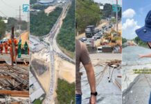 Viaduto da rua Açaí com a avenida Governador José Lindoso (das Torres) Reprodução redes sociais