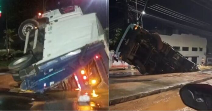 caminhao engolido ()