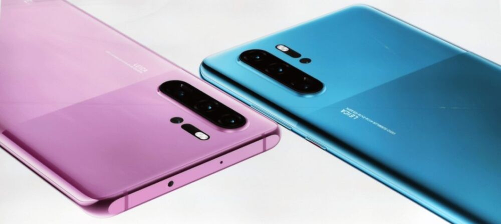 Huawei P30 PRO, rosa e azul