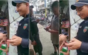 Policial Militar fluente em três idiomas ajuda turistas canadenses no Centro de Manaus
