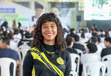 “É um grande passo para o mercado de trabalho” diz aluno sobre projeto Sine Primeiro Emprego estudante Emily Luisa FOTO Alex Pazuello Secom