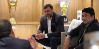 Governador Wilson Lima reúne com presidente da CBF e tratativas para o Amazonas receber jogos da Copa do Mundo Feminina avançam Foto Diego Peres Secom