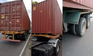 Detran-AM flagra um jovem de 17 anos dirigindo caminhão com contêiner em Manaus