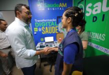 Saúde AM Digital Governador Wilson Lima vistoria instalação de salas que vão receber serviço de Telessaúde Foto Alex Pazuello e Diego Peres Secom