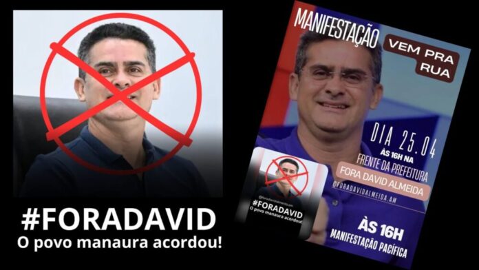 População organiza protestos contra David Almeida em Manaus nos dias 25/04 e 01/05