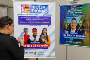 Manaus abre 36 mil vagas para o Bolsa Idiomas; inscrições começam nesta quinta-feira (15)