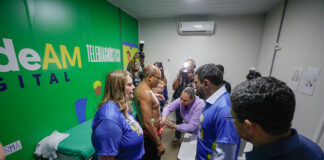 Saúde AM Digital Governador Wilson Lima destaca quase mil consultas oferecidas no primeiro mês da Telessaúde Foto Diego Peres Secom