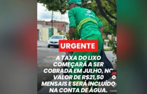 Semef desmente boato sobre taxa de lixo de R$ 21,50 em Manaus