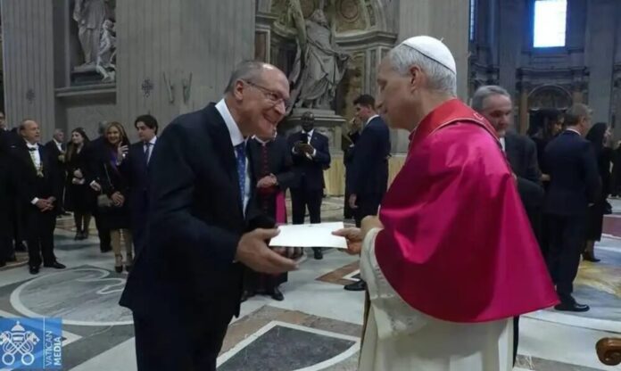 Papa Leão XIV e Alckmin papa xv e alckmin