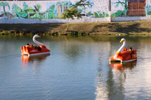 Confira os horários de funcionamento da praça molhada, pedalinho e fazendinha na Lagoa da Compensa