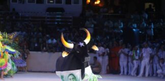 Festival de Parintins Caprichoso abre a terceira noite reverenciando a retomada dos povos originários foto Arthur Castro Secom