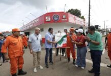Em Maués, Wilson Lima entrega estrutura fixa do Corpo de Bombeiros