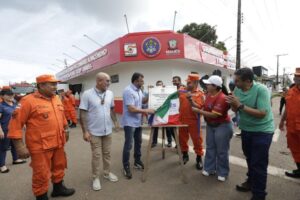 Em Maués, Wilson Lima entrega estrutura fixa do Corpo de Bombeiros