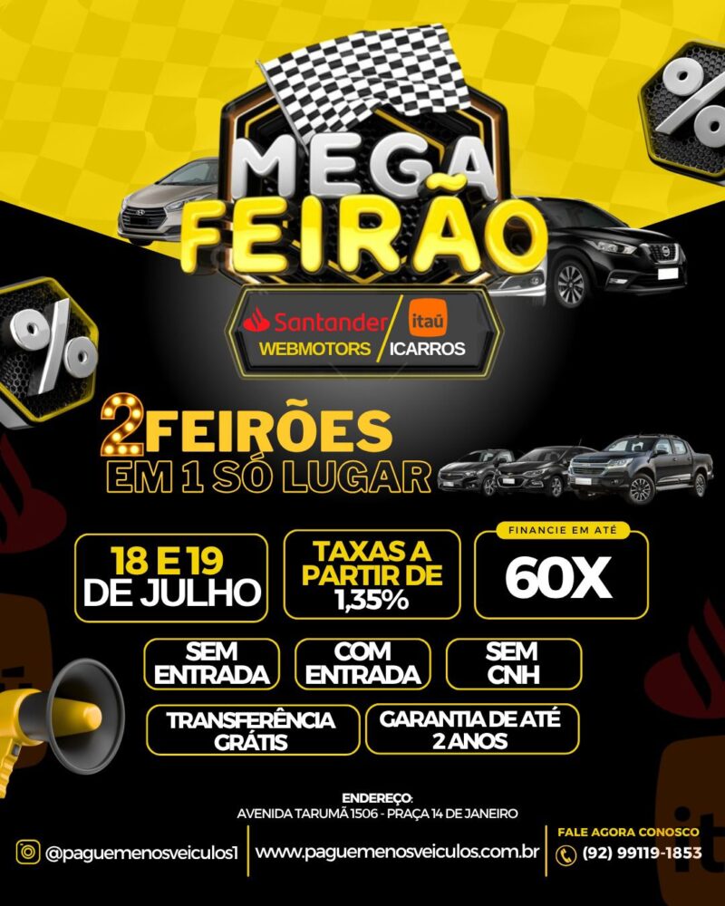 Mega Feirão de Carros em Manaus
