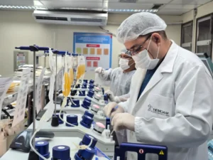 Hemoam envia primeira remessa de plasma excedente para produção de medicamentos na Suíça