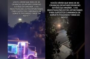 Rumores de 80 crianças levadas por carrinhos de sorvete são desmentidos pela Polícia da Virgínia
