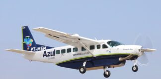 Aeronave Cessna Grand Caravan responsável pelo voo Manaus Barcelos ()