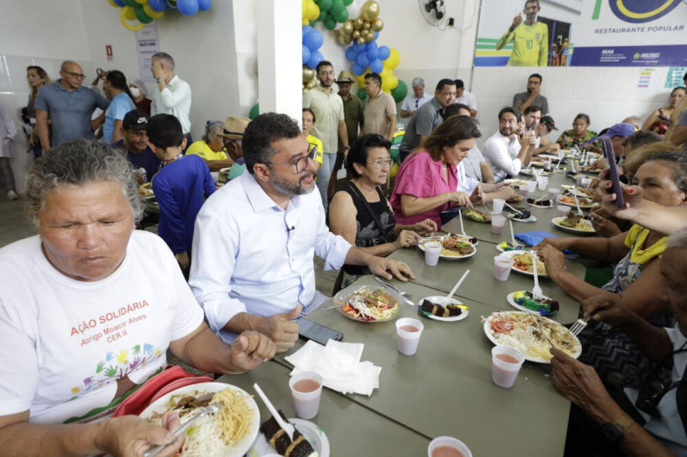 Governador Wilson Lima reinaugura restaurante Prato Cheio do bairro Novo Israel Foto Diego Peres Secom