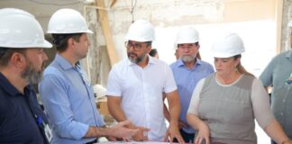 Governador Wilson Lima vistoria obras de modernização do Hospital e Pronto Socorro Platão Araújo e do Complexo Hospitalar Sul foto Diego Peres Secom