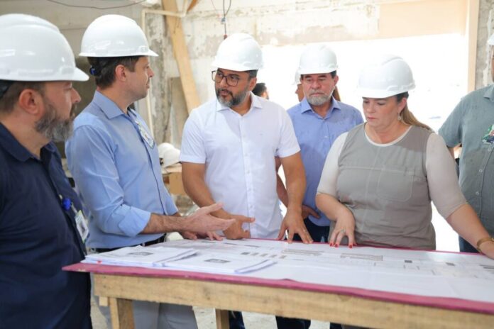 Governador Wilson Lima vistoria obras de modernização do Hospital e Pronto Socorro Platão Araújo e do Complexo Hospitalar Sul foto Diego Peres Secom