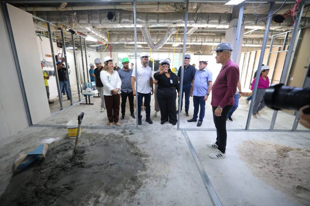 Governador Wilson Lima vistoria obras de modernização do Hospital e Pronto Socorro Platão Araújo e do Complexo Hospitalar Sul foto Diego Peres Secom
