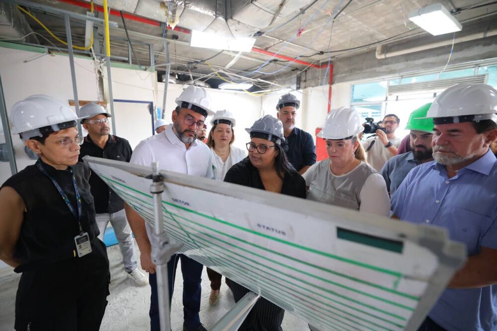Governador Wilson Lima vistoria obras de modernização do Hospital e Pronto Socorro Platão Araújo e do Complexo Hospitalar Sul foto Diego Peres Secom