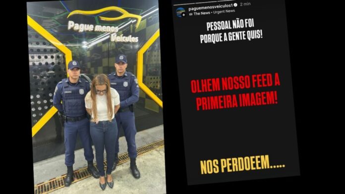 Dona de loja de veículos é detida durante ação Dona de loja de veículos é detida durante ação