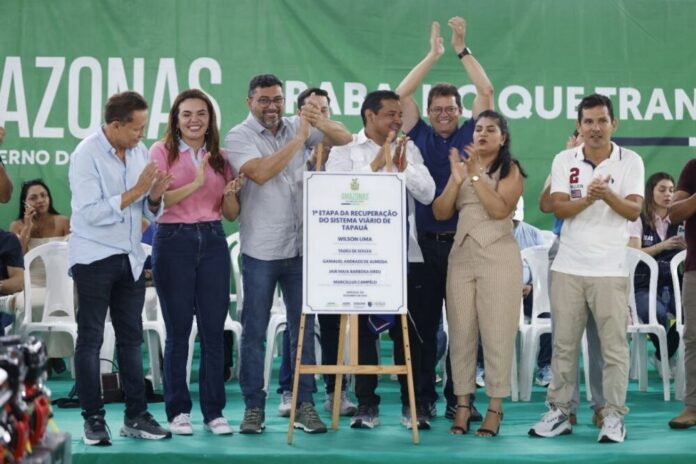 Asfalta Amazonas Governador Wilson Lima entrega primeira etapa das obras em Tapauá 6_foto Alex Pazuello Secom