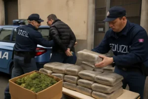 Operação policial na Itália prende 384 pessoas e apreende 1,4 tonelada de drogas em meio ao endurecimento da lei de cannabis