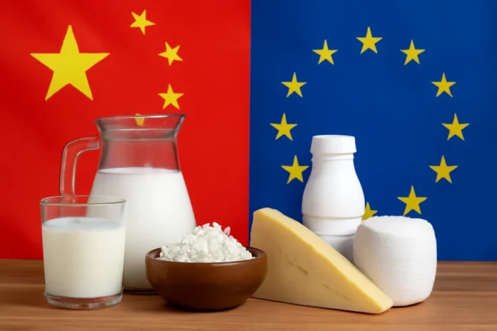 China impõe tarifas temporárias de até 42,7% sobre laticínios da União Europeia, ampliando tensão comercial entre Pequim e Bruxelas