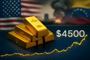 Cotação do ouro ultrapassa US$ 4.500 com expectativa de cortes de juros nos EUA e tensão geopolítica entre EUA e Venezuela