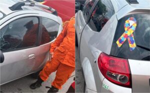 Bombeiros resgatam criança com TEA presa dentro de carro em Manaus