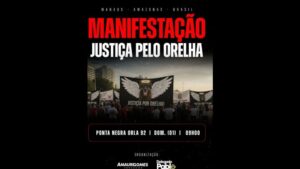 Manifestação em Manaus pede justiça pela morte do cachorro Orelha